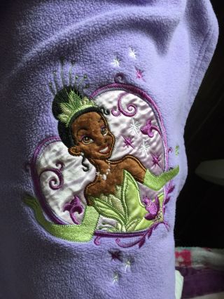 Disney Store THE PRINCESS AND THE FROG Solid Purple TIANA Fleece Throw BLANKET 2