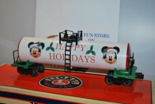 Lionel Standard O Scale Disney Mickey And Minnie Mouse Happy Holidays Tank Car
