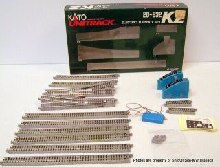 KATO Unitrack N Gauge Electric Turnout Set 20 - 832 K2 S&H 5