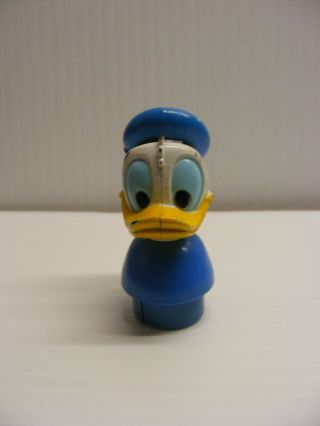Vintage Disney Fisher Price Compatible Donald Duck Plastic Figure,  Illco