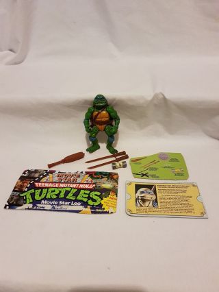 Teenage Mutant Ninja Turtles Movie Star Leo Playmates Toys 1992 Aus Seller