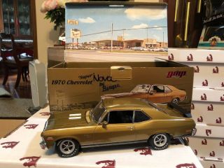 Gmp 1970 Chevrolet Chevy Nova By Berger Gold Color 1/18 Diecast Collectible Car