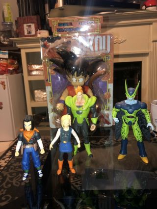 Dragon Ball Z Action Figures Kid Goku,  Cell,  Androids 16,  17,  And 18