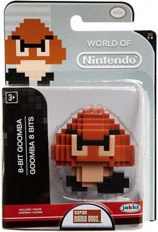World Of Nintendo Mario 8 - Bit Goomba 2.  5 - Inch Mini Figure