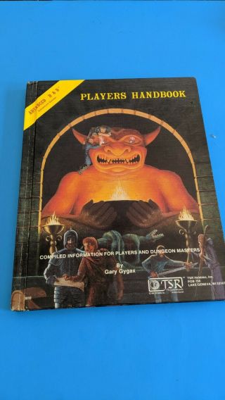 Ad&d Advanced Dungeons Dragons Players Handbook 1st Edition Adventure Games Tsr