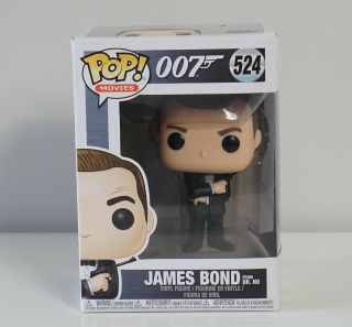 James Bond Dr.  No Pop Vinyl Figure 524 Sean Connery 007,  Pop Protector