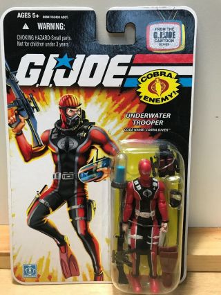 25th Anniversary G.  I.  Joe Underwater Trooper Cobra Diver Figure Rare
