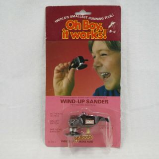 Power Sander - Oh Boy,  It Vintage 1981 Galoob Wind - Up Toy - On Card