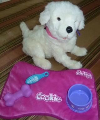 Furreal Friends " Cookie " The Interactive Pup,  Dog,  2011 Hasbro With Accessories
