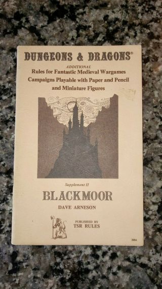 Tsr Dungeons And Dragons Blackmoor 2004 5th Printing
