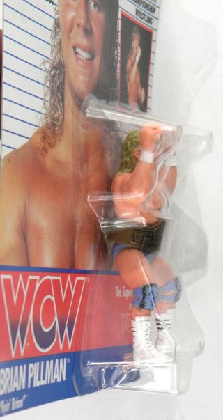 Galoob Toys WCW Brian Pillman Wrestling blue trunks MOC rare UK Exclusive 5