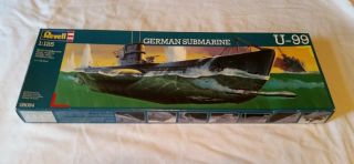 1982 Revell German Submarine " U - 99 " 1:125 Scale Plastic Model Kit 05054