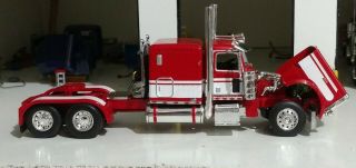 Dcp Custom Red And White 389 Peterbilt Semi Truck