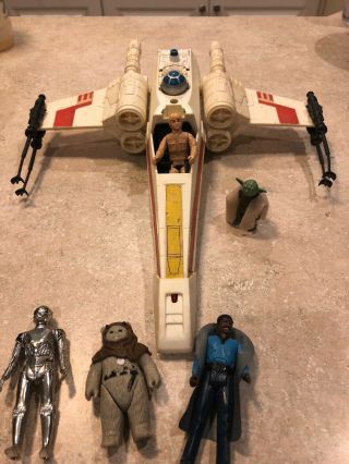 Star Wars Vintage 1978 X - Wing Fighter Electronics Plus Figures Luke Yoda
