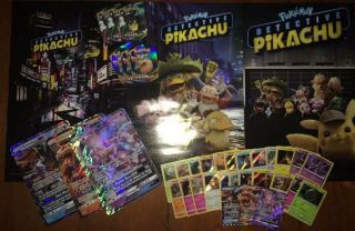 Pokemon Detective Pikachu Movie Holo Cards Set Plus Promos.  Only 4 Left