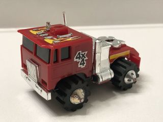 Vintage 1980s Rough Riders Stomper 4x4 Red Semi Truck Cab Over Engine Very Rare