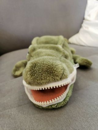 Folkmanis Folktails Large Zipper Mouth Alligator Crocodile Plush Hand Puppet 27 "