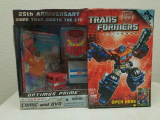 Hasbro Transformers Universe 25th Anniversary Optimus Prime G1 Series Comic Dvd