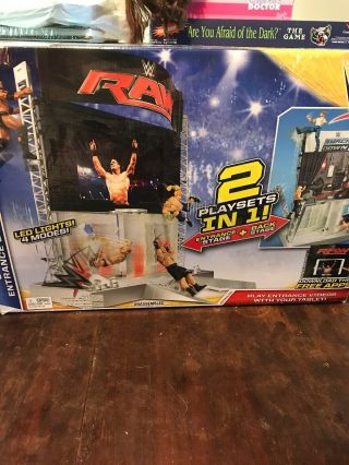 Wwe Raw Ultimate Entrance Stage Smackdown Backstage Playsets Led Lights 4 Modes