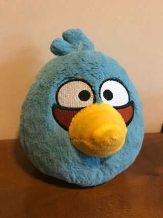 8 Inch Jay Jake Blue Angry Bird Plush With Sound Stuffed Animal Round