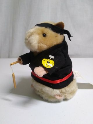 Gemmy 2001 Dancing Hamster Sings " Kung Fu Fighting " Black Robe (,)