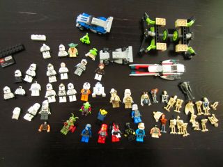 9 Lbs Pounds Of Lego Star Wars Etc / Over 20 Figures