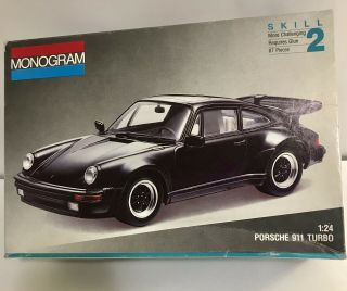 Monogram Porsche 911 Turbo 1/24 Scale Previously Owned Unbuilt Kit Open Box