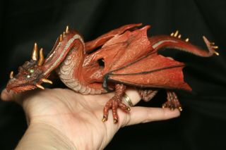 Mountain Dragon Brown Red Pvc Figure Safari Ltd 2008 Fantasy Mythical