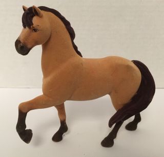 Spirit Stallion Of The Cimarron Flocked 6.  75 " Movie Horse Figure