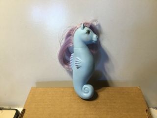 My Little Pony G1 Blue Sea Horse Lilac Mane With Lilac Drops On Fins From 1984
