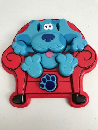 Blues Clues Thinking Chunky 3d Chair Plastic Puzzle Blue Dog 1998 Tyco