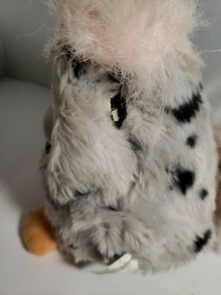 Furby 1999 Model 70 - 800 Grey with Black Spots & Pink fur MISSING EAR Not 5