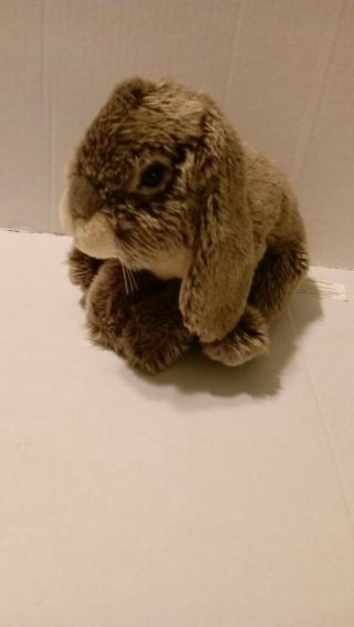 Toys R Us Bunny Rabbit Plush Gray Brown Cream 10 " Soft Stuffed Animal