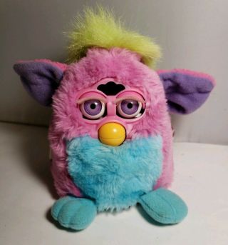Furby Babies Model 70 - 951 Pink Purple & Turquoise Tummy 1999 Not 2