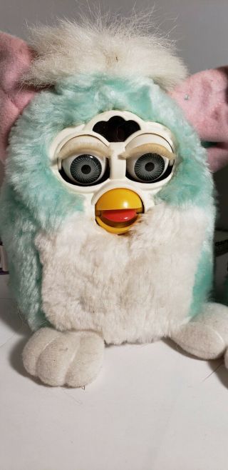 Furby 2 Furby Babies Model 70 - 940 Turquoise & White 1999 No Box Not. 3