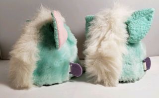 Furby 2 Furby Babies Model 70 - 940 Turquoise & White 1999 No Box Not. 6