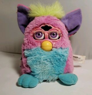 Furby Babies Model 70 - 951 Purple Pink & Turquoise Tummy 1999 No Box Not. 2