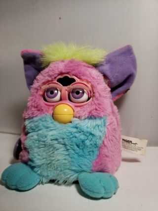 Furby Babies Model 70 - 951 Purple Pink & Turquoise Tummy 1999 No Box Not. 6