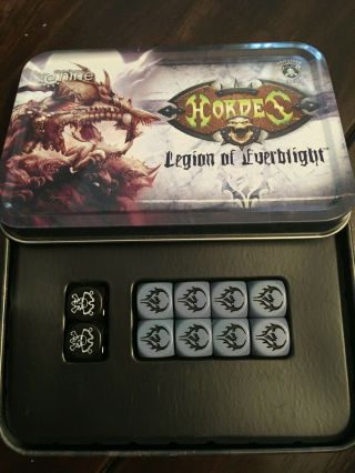 Oop Limited Edition Hordes Legion Of Everblight Dice W/tin,  Gale Force 9