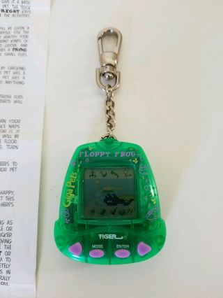 Giga Pet Floppy Frog Tiger1997 Virtual Pet Handheld Electronic Battery