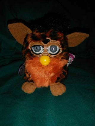1998 Tiger Electronics,  Ltd.  Spotted Brown And Black Furby With Tag
