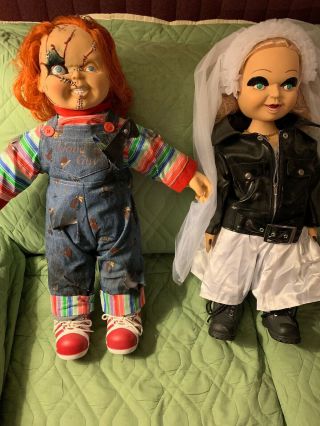 Chucky And Tiffany (bride Of Chucky) 24” Dolls—rare Set
