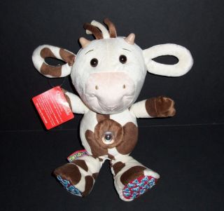 13 " Tiny Love Dot The Cow Magiq Talking Singing Plush Light Up Belly Button Song