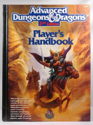 Ad&d 2nd Ed Players Handbook Vg,  Cover David Zeb Cook Ad&d (1e And 2e)