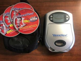 Videonow Video Now Personal Video Player Tiger Electronics 72647 W 4 Discs Case