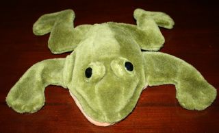 12 " Folktails Folkmanis Frog Full Body Hand Puppet Plush Green - Mouth Opens