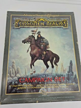 Dungeons & Dragons Forgotten Realms Campaign Set Tsr 1031 Ad&d 1987 1rst Edition