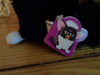TIGER ELECTRONICS 1999 BLACK FURBY WITH PINK EARS & WHITE FEET 3