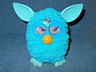 2012 Furby Boom Blue / Teal Fur Talking Motion Interactive Toy -