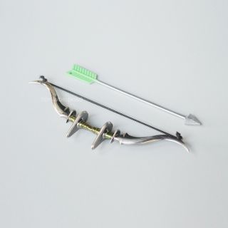 1/6 Scale Bow And Arrow Model Mini Toy Alloy Fits 12 " In Action Figures Cosplay